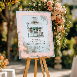 Café Bébé Paris Themendusche Willkommen Acrylschild