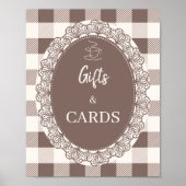 Cafe Bebe Rustikale Geschenke und Karten Baby-Part Poster (Vorne)