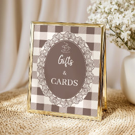 Cafe Bebe Rustikale Geschenke und Karten Baby-Part Poster