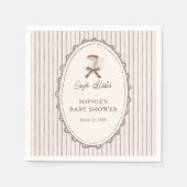 Cafe Bebe Vintage Coffee Baby Shower Serviette (Vorderseite)