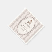 Cafe Bebe Vintage Coffee Baby Shower Serviette (Ecke)