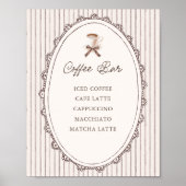 Cafe Bebe Vintage Coffee Bar Poster (Vorne)