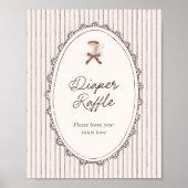 Cafe Bebe Vintage Diaper Raffle Poster (Vorne)