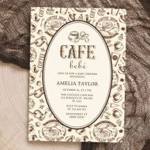 Café Bébé Vintage Kaffee Baby Shower | Retro