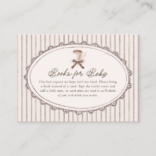 Cafe Bebe Vintage Streifen Bücher für Baby Begleitkarte
