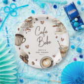 Cafe Bebe' Wasserfarbe Kaffee Baby Shower Pappteller (Party)