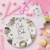 Cafe Bebe' Wasserfarbe Kaffee Baby Shower Pappteller (Party)