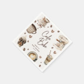 Cafe Bebe' Wasserfarbe Kaffee Baby Shower Serviette (Ecke)