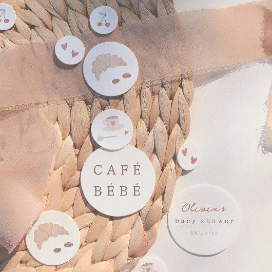 Cafe Bebe Watercolor Cute Baby Shower Konfetti