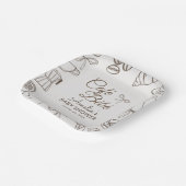Cafe Bebe Whimsical Bow Babyparty  Pappteller (Gewinkelt)