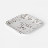 Cafe Bebe Whimsical Bow Babyparty Pappteller (Gewinkelt)
