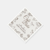 Cafe Bebe Whimsical Bow Babyparty  Serviette (Ecke)