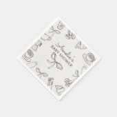 Cafe Bebe Whimsical Bow Babyparty  Serviette (Ecke)