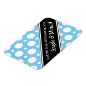 Cafe Blue Assorted Polka Dots Save the Date Magnet (Linke Seite)