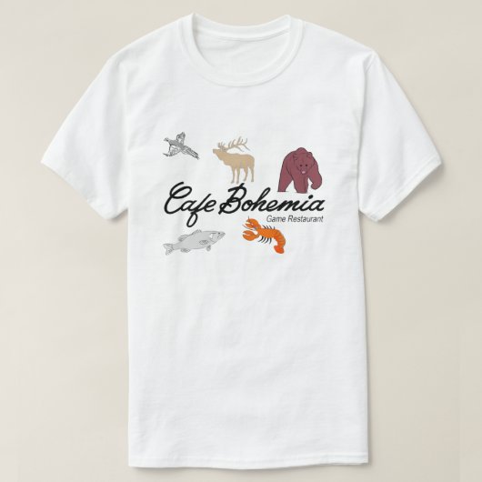 Café Bohemia Game Restaurant, Chicago T-Shirt (Design vorne)