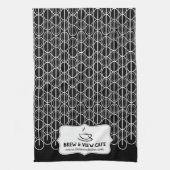 Café Bohnen Muster kundenspezifische Business Schw Geschirrtuch (Vertikal)