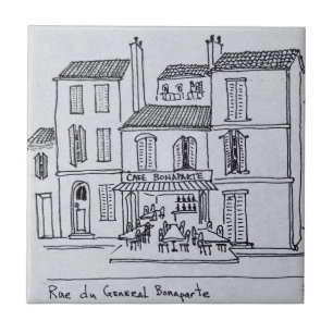 Cafe Bonaparte an der Rue du General Bonaparte Fliese