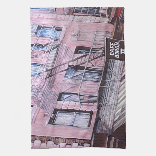 Café Borgia Geschirrtuch (Vertikal)