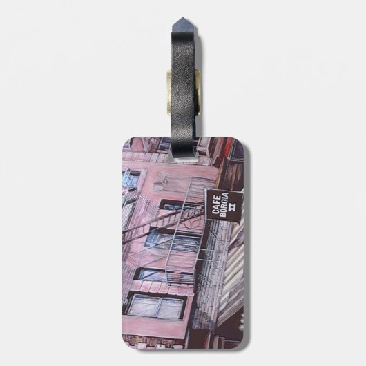 Cafe Borgia, Soho Gepäckanhänger (Rückseite vertikal)