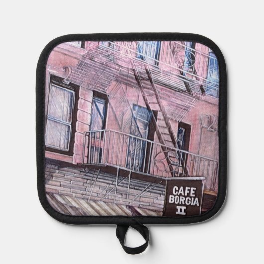 Cafe Borgia, SOHO Topflappen (Vorderseite)