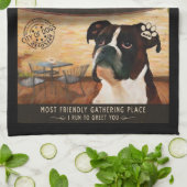 Café-Boxer Handtuch (Gefaltet)