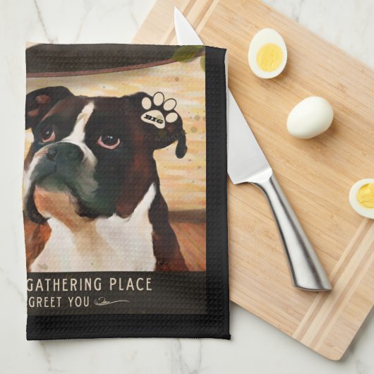 Café-Boxer Handtuch (Viertel Falte)