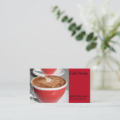 Café Business Cards Visitenkarte (Stehend Vorderseite)