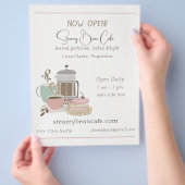 Café Café Bakery Quirky Retro Wasserfarbe Flyer (Hand)