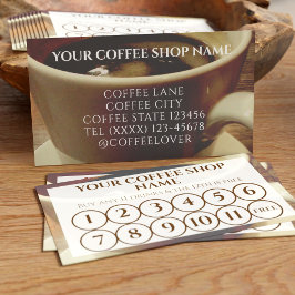 Café Café Business Loyalty Cards Empfehlungskarte