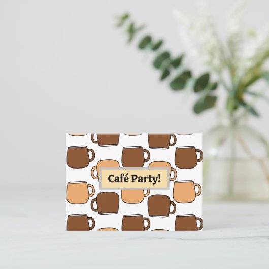 Café-Café-Café Visitenkarte (Stehend Vorderseite)