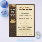 Café Café Coffee Cup Flyer und Coffee Menu (Einzeln)