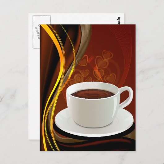 Café Café Kunst Postkarte (Vorne/Hinten)