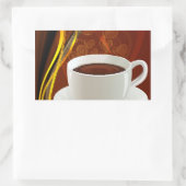 Café Café Kunst Rechteckiger Aufkleber (Tasche)