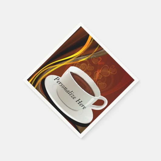 Café Café Kunst Serviette (Ecke)