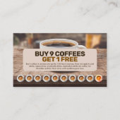 Café Café Loyalty Punch Card Visitenkarte (Vorderseite)