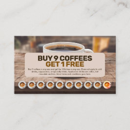 Café Café Loyalty Punch Card Visitenkarte