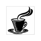 Café-Café-Restaurant Coffee Bar Menu Gummistempel (Prägung)