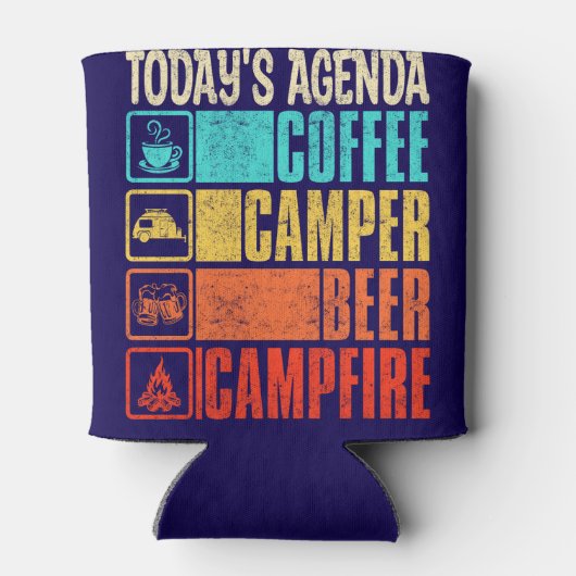 Café Camper Beer Campfire Dosenkühler (Rückseite)