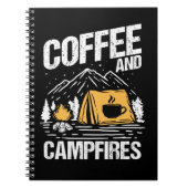 Café-Campfeuer Camping Funny Nature Notizblock (Vorderseite)