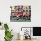 Café Canal de Venedig - Fotografischer Print Poster (Heimbüro)
