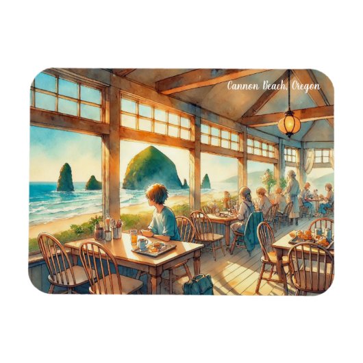 Café Cannon Beach Oregon Magnet (Horizontal)