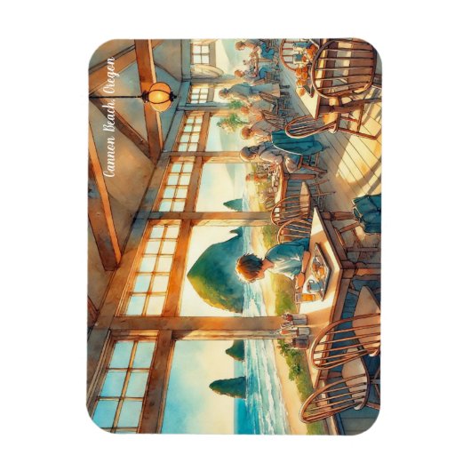 Café Cannon Beach Oregon Magnet (Vertikal)