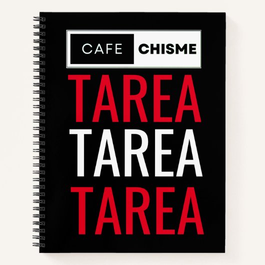 Café chisme , tarea, tarea, tarea, notizblock (Vorderseite)