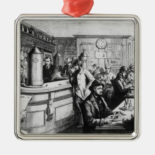 Café, Clerkenwell Ornament Aus Metall (Vorne)