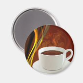 Café Coffee Art Magnet (Vorderseite/Rückseite)