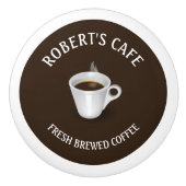 Café Coffee Bistros Custom Keramikknauf (Vorderseite)