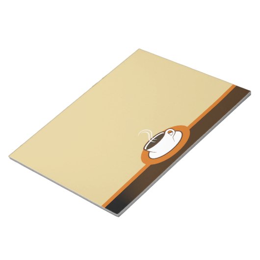 Café Coffee Cup Café Große Notepad Notizblock (angewinkelt)