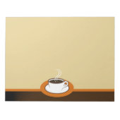 Café Coffee Cup Café Große Notepad Notizblock (Vorderseite)