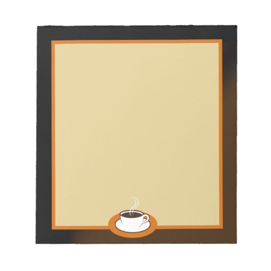 Café Coffee Cup Café Schreibtisch Pads Notizen Pad Notizblock (Vorderseite)