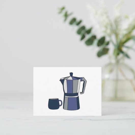 Café Coffee Pot Coffee Tasse Visitenkarte (Stehend Vorderseite)